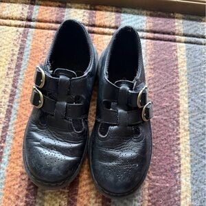 Dr. Martens Black Kids Dress Shoes with Buckles